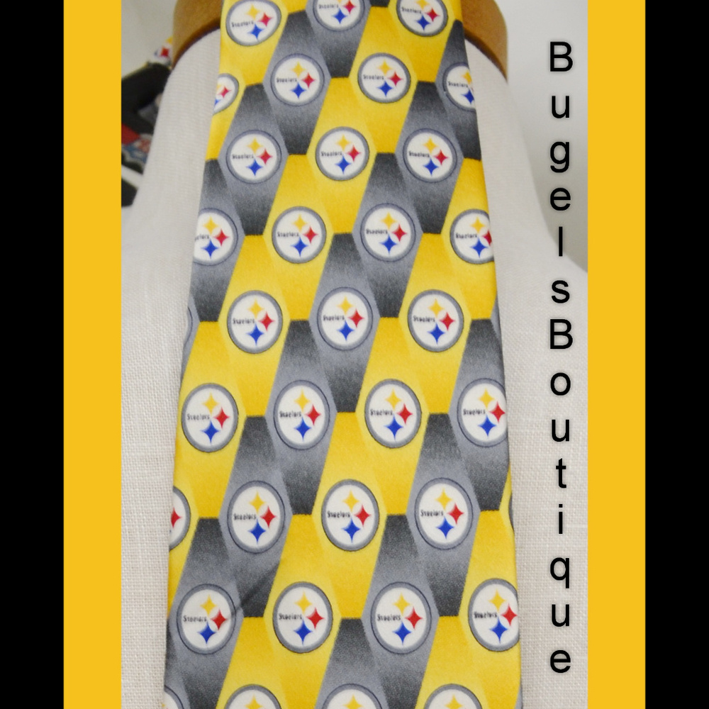 NFL Steelers Tie 100% Silk $60 Retail NWT